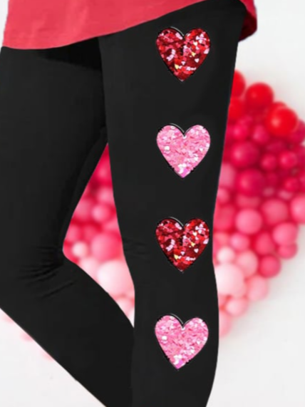 Pantalons De Yoga Femmes Décontracté Toutes Les Saisons Coeur/cordé à Haute Élasticité Quotidien Serré Long Droit Régulier