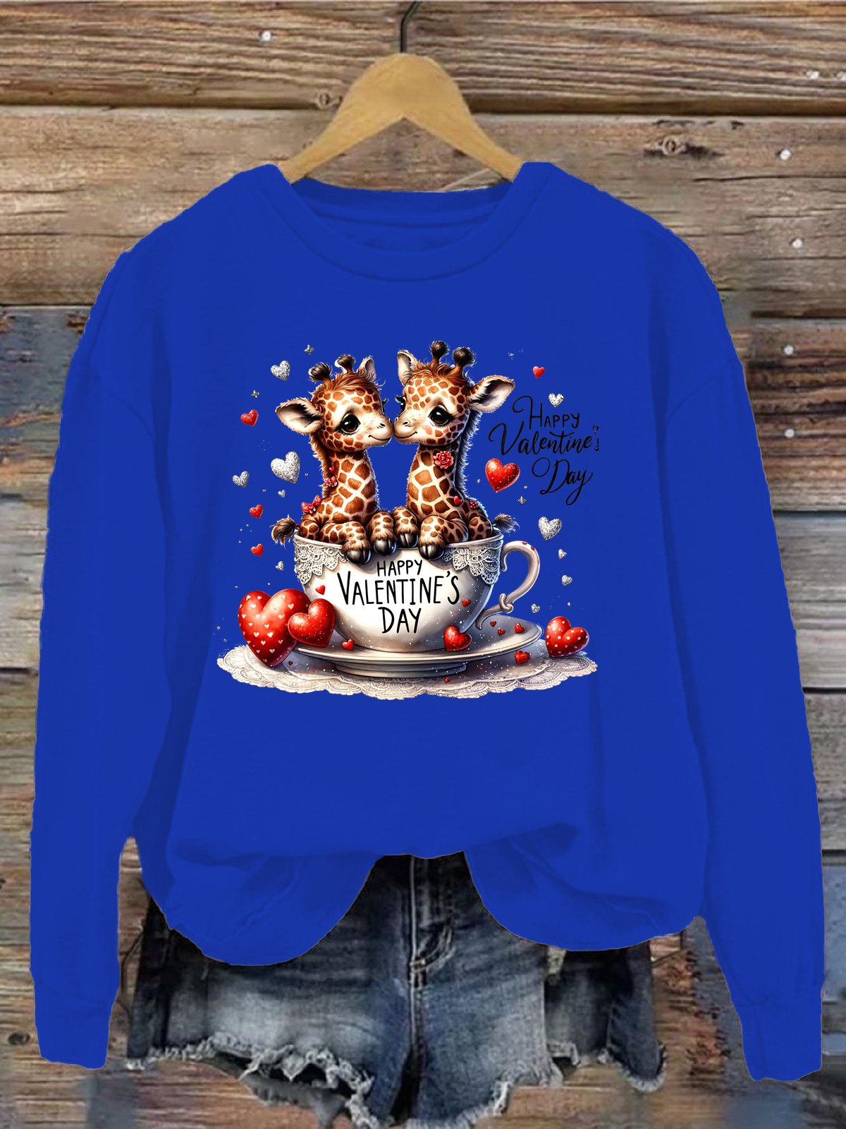 Sweat-shirts Décontracté Printemps / Automne Cerf Micro-élasticité Quotidien 1 * Top Manches Longues Régulier Droit pour Femmes