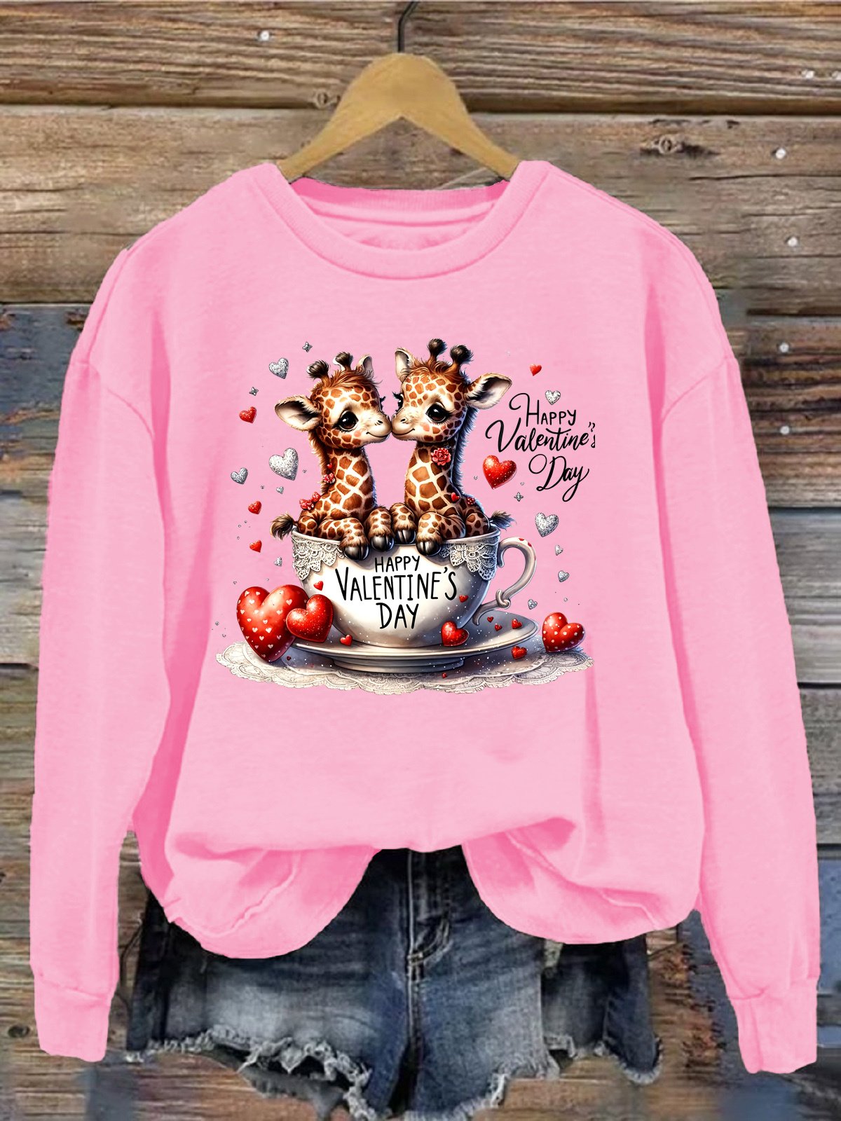 Sweat-shirts Décontracté Printemps / Automne Cerf Micro-élasticité Quotidien 1 * Top Manches Longues Régulier Droit pour Femmes