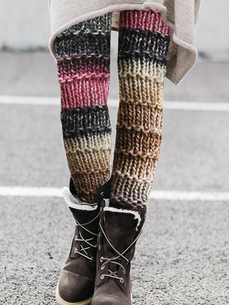 Pantalons De Yoga Rétro Toutes Les Saisons Plaid Naturel Micro-élasticité Quotidien Serré Long Régulier pour Femmes