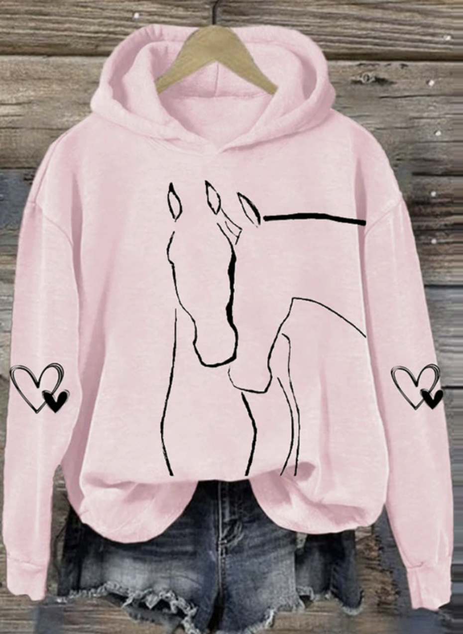 à Capuche Décontracté Imprimé d'Animal Printemps / Automne Polyester Sweat-shirt à Capuche Micro-élasticité Quotidien Régulier Trapèze pour Femmes
