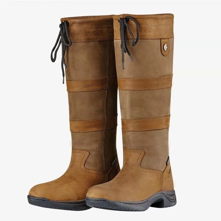 Rembourré de Coton Bottes Décontracté Hiver Contrasté Couture Polyester Vacances Bottes de Neige Bout Rond Caoutchouc à Enfiler pour Femmes