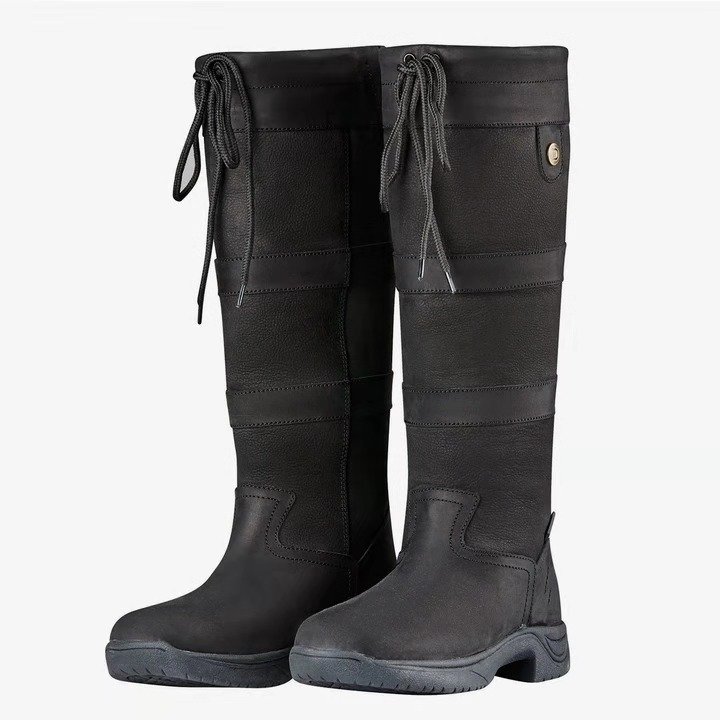 Rembourré de Coton Bottes Décontracté Hiver Contrasté Couture Polyester Vacances Bottes de Neige Bout Rond Caoutchouc à Enfiler pour Femmes