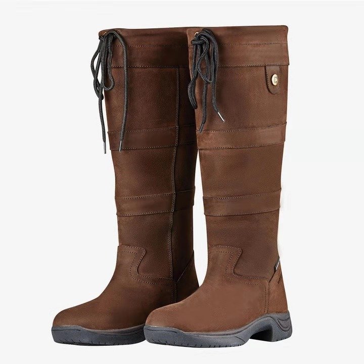 Rembourré de Coton Bottes Décontracté Hiver Contrasté Couture Polyester Vacances Bottes de Neige Bout Rond Caoutchouc à Enfiler pour Femmes
