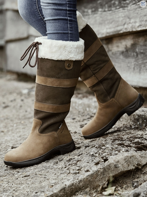 Rembourré de Coton Bottes Décontracté Hiver Contrasté Couture Polyester Vacances Bottes de Neige Bout Rond Caoutchouc à Enfiler pour Femmes