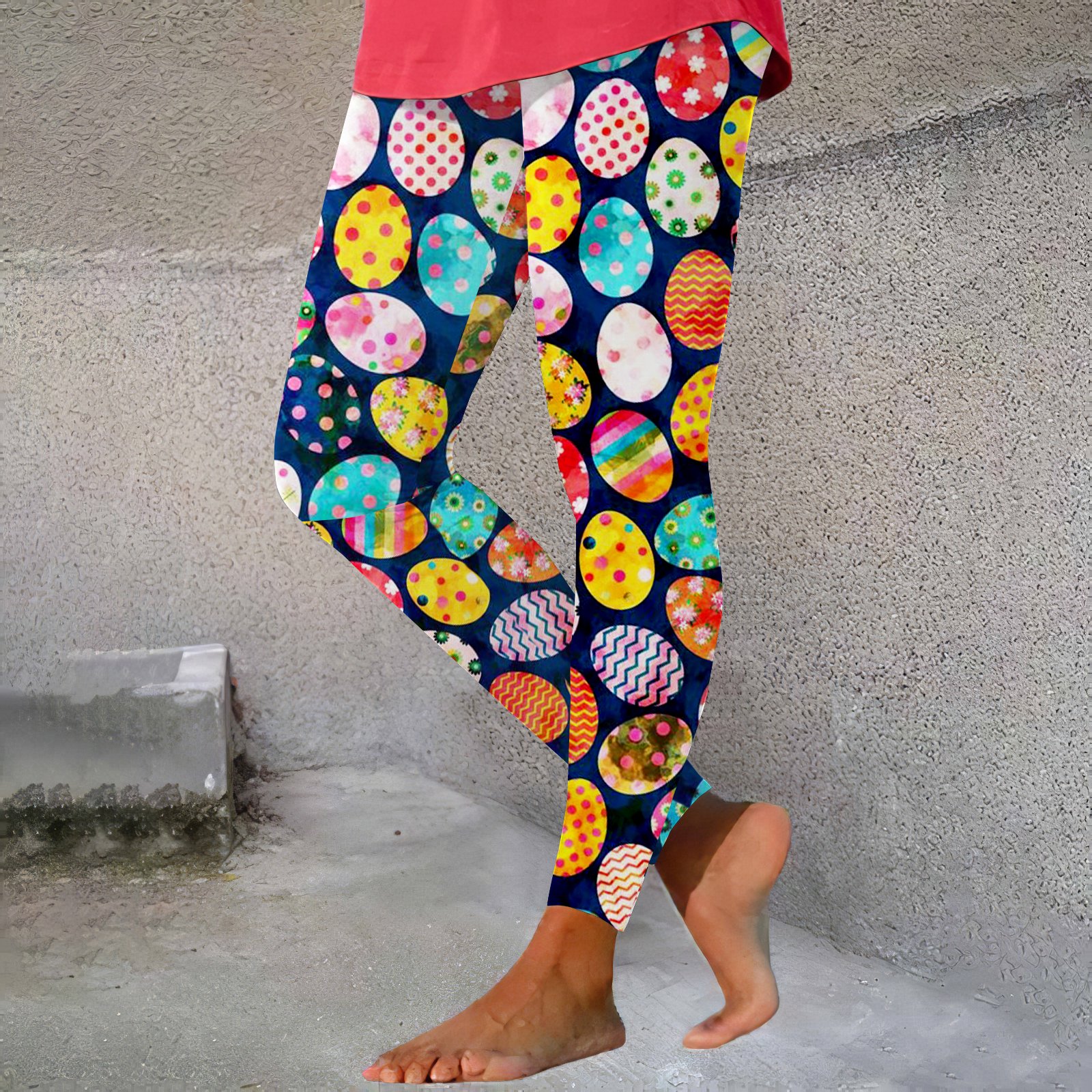 Pantalons De Yoga Géométrique Décontracté Toutes Les Saisons Naturel Vacances Serré Legging Trapèze Élasticité moyenne pour Femmes
