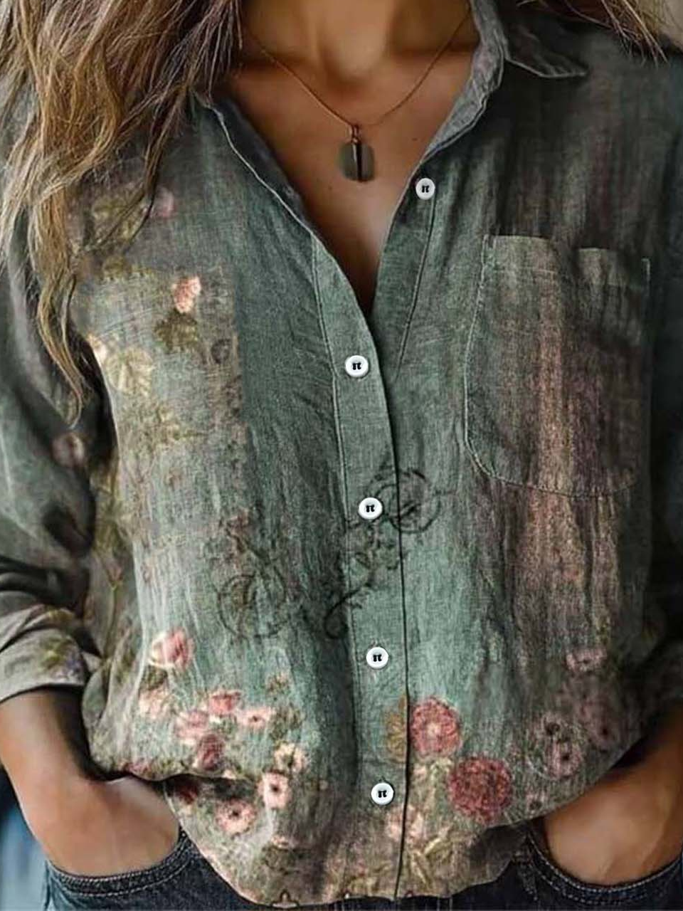 Chemises Décontracté impression en 3D Printemps / Automne Polyester Micro-élasticité Vacances Ample Manches Longues Droit pour Femmes