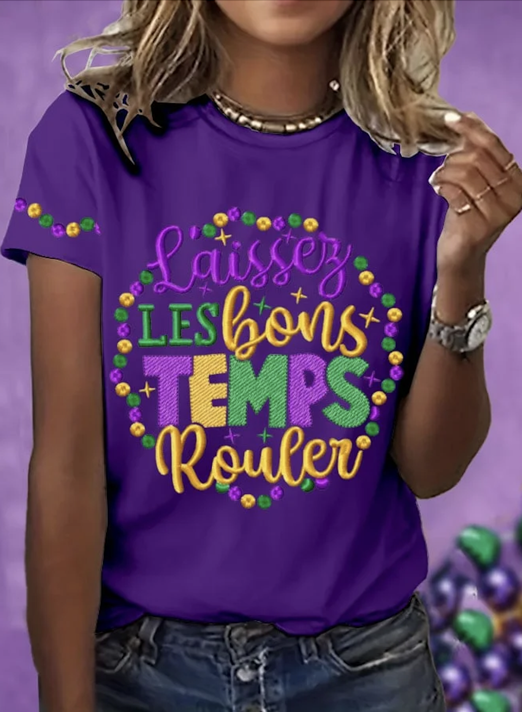 T-shirts Femmes Décontracté Été Lettres de texte Polyester Micro-élasticité Vacances Manches Courtes Col Rond Trapèze