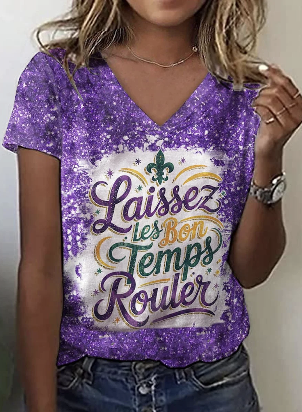 T-shirts Femmes Décontracté Ombre Été Polyester Vacances Coupe Régulière Manches Courtes Régulier Trapèze