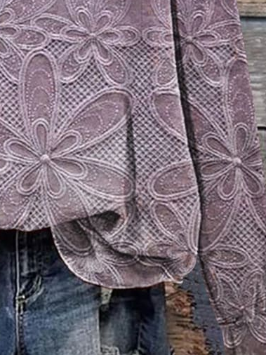 Sweat-shirts Décontracté Floral Printemps / Automne Imprimé Aucune élasticité Quotidien Col Rond Droit Régulier pour Femmes