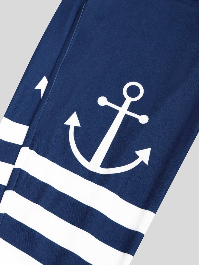 Pantalons De Yoga Femmes Décontracté Toutes Les Saisons Multicolore Bloc Vacances Serré Jersey Legging Droit Régulier