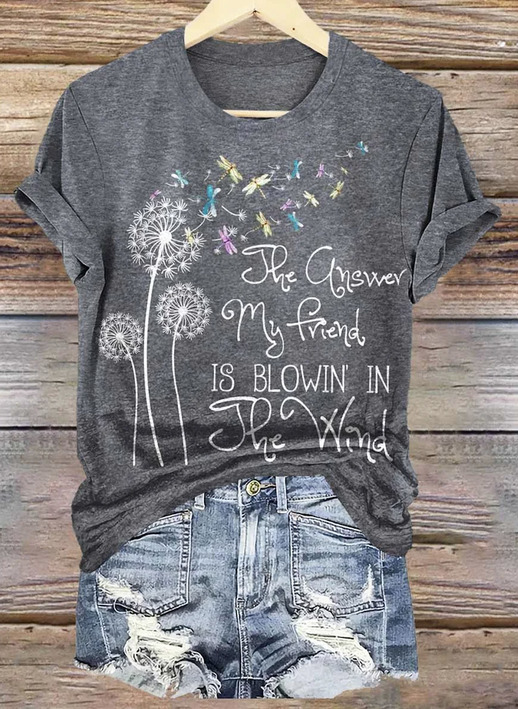 T-shirts Décontracté Été Lettres de texte Coton Coupe Régulière Manches Courtes Régulier Trapèze Régulier pour Femmes