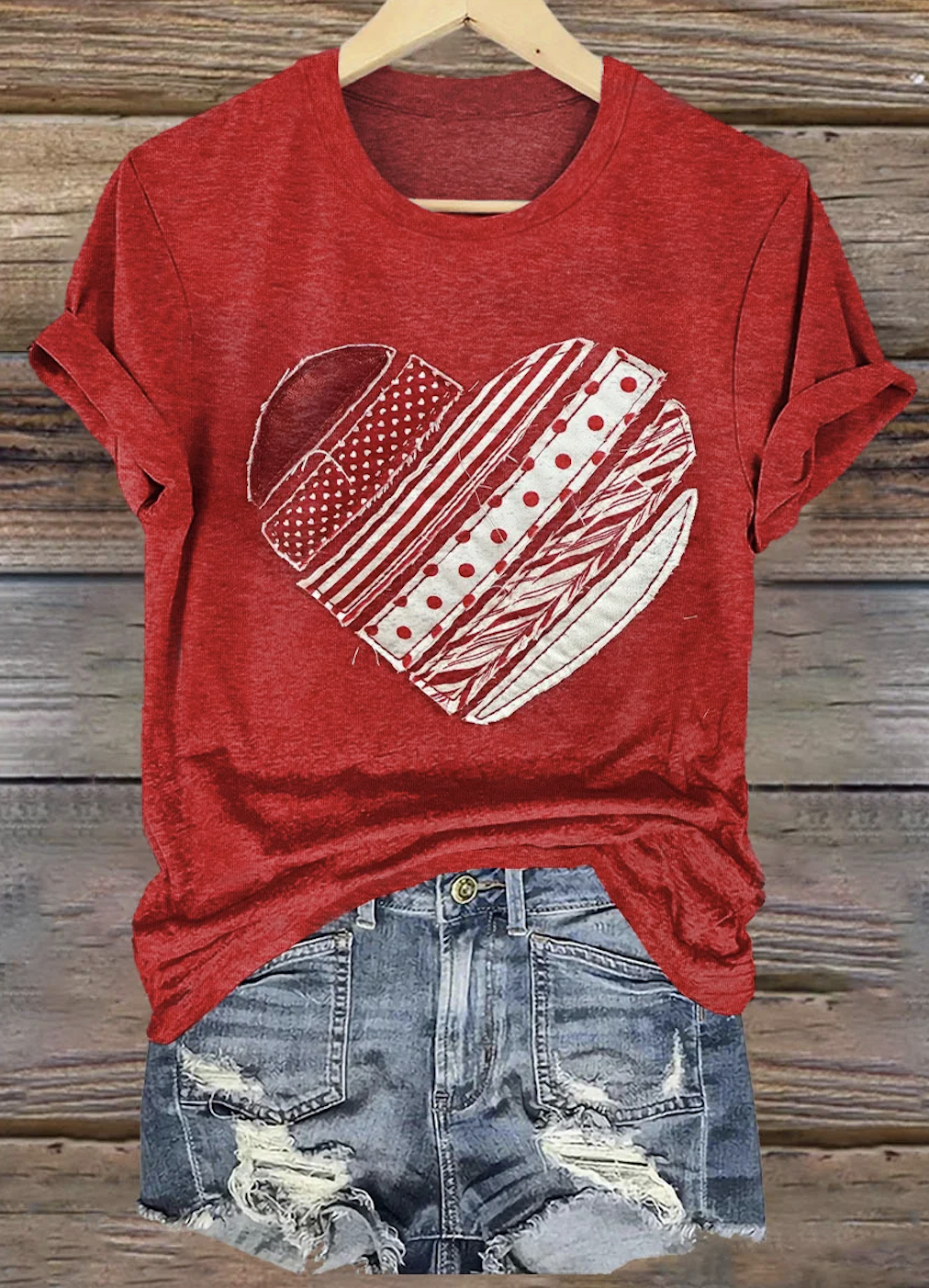 T-shirts Femmes Géométrique Décontracté Été Coton Quotidien Coupe Régulière Col Rond Régulier Régulier