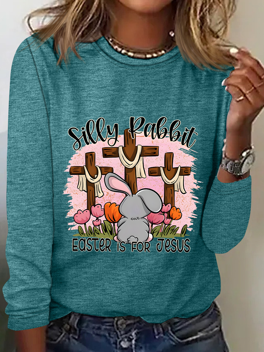 Blouses Décontracté Printemps / Automne Lettres de texte Ample Col Rond en Mélangé de Coton Régulier Régulier Élasticité moyenne pour Femmes