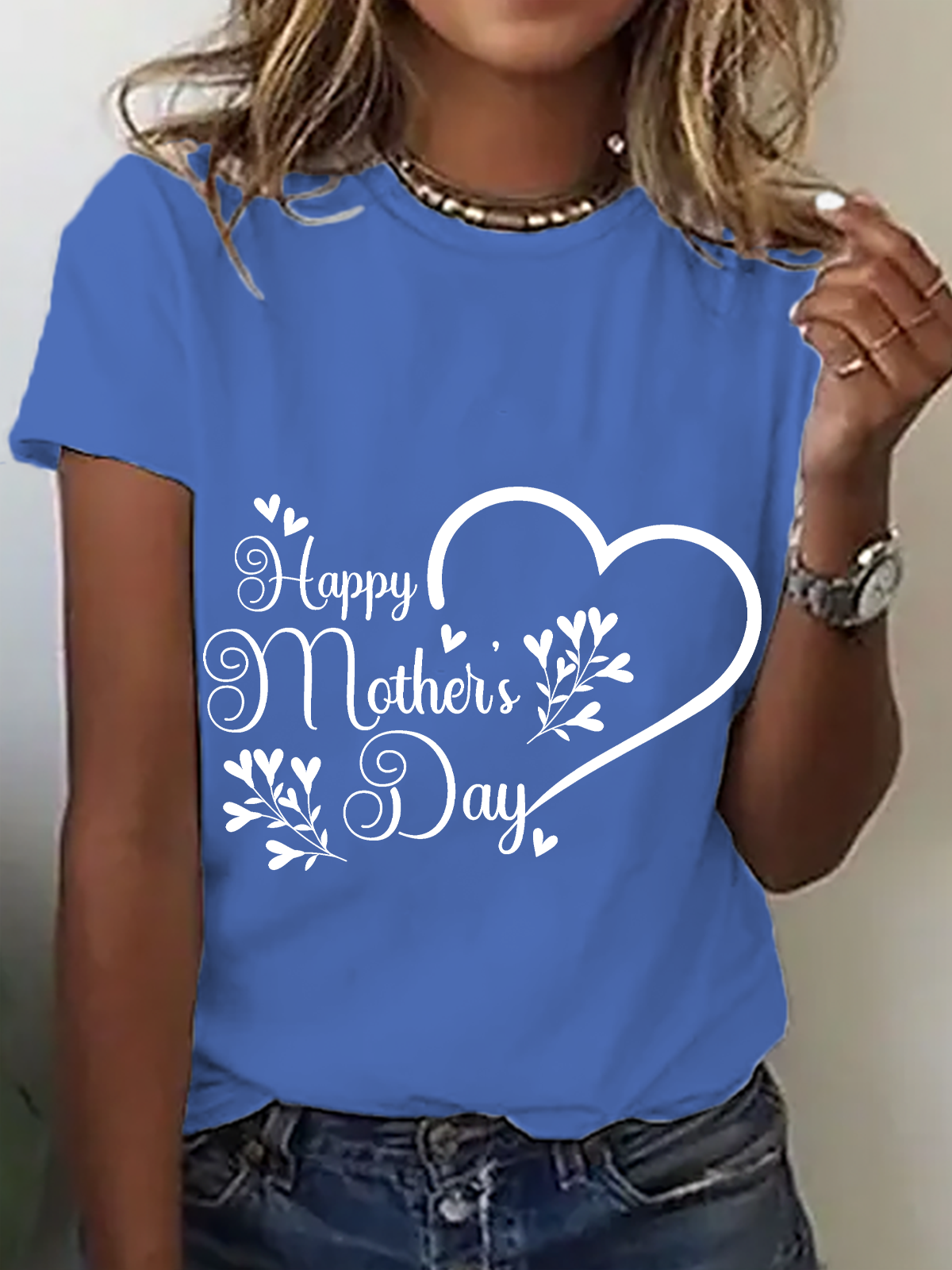T-shirts Femmes Décontracté Été Lettres de texte Coton Micro-élasticité Quotidien Ample Manches Courtes Régulier