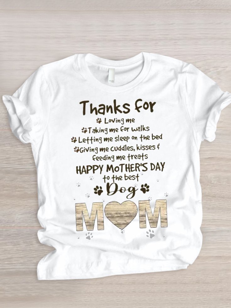 T-shirts Femmes Décontracté Été Lettres de texte Coton Quotidien Manches Courtes Col Rond Régulier Trapèze