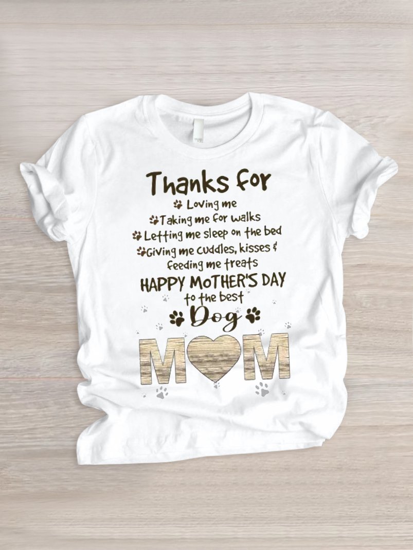 T-shirts Femmes Décontracté Été Lettres de texte Coton Quotidien Manches Courtes Col Rond Régulier Trapèze