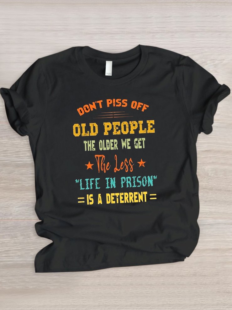 T-shirts Décontracté Été Lettres de texte Micro-élasticité Quotidien Coupe Régulière Manches Courtes Col Rond Trapèze pour Femmes