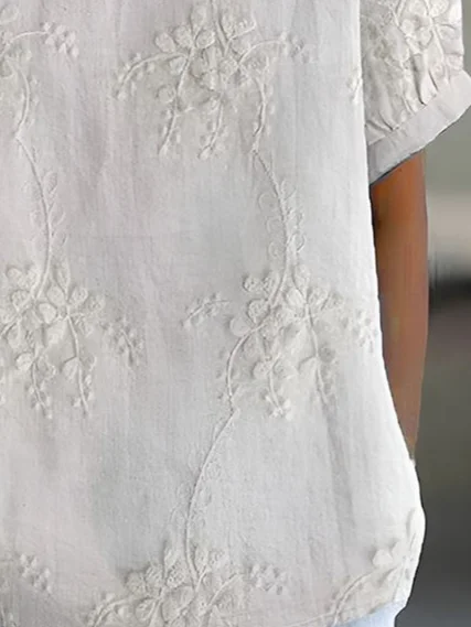 Chemises Décontracté Floral Été Polyester Léger Aucune élasticité Quotidien Ample Col Châle pour Femmes