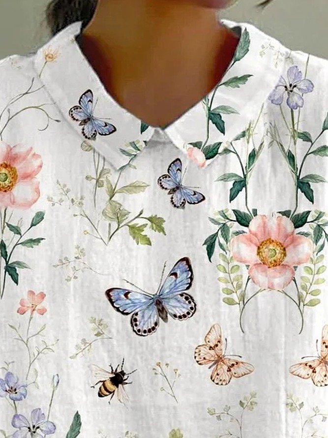Blouses Imprimé d'Animal Décontracté Été Polyester Aucune élasticité Quotidien Demi Manche Régulier Droit pour Femmes