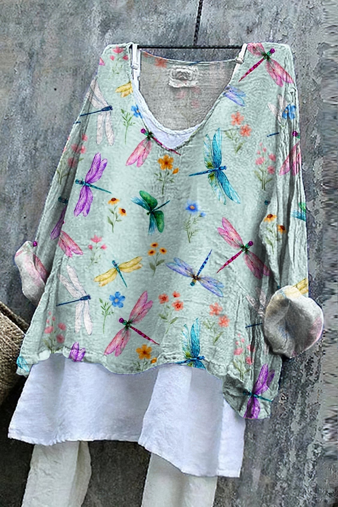 T-shirts Décontracté Imprimé d'Animal Printemps / Automne en Lin Quotidien Manches Longues Régulier Trapèze Régulier pour Femmes