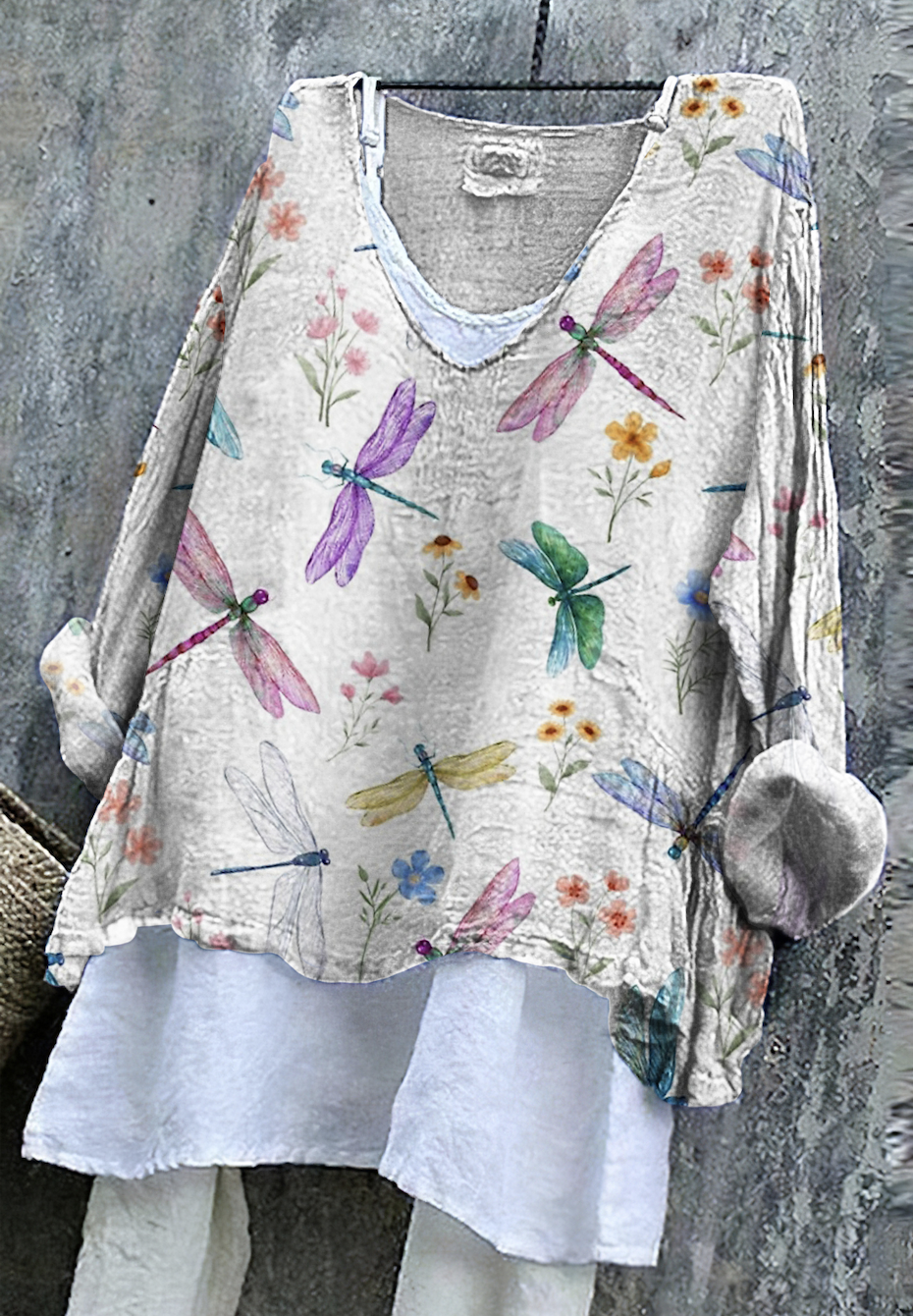 T-shirts Décontracté Imprimé d'Animal Printemps / Automne en Lin Quotidien Manches Longues Régulier Trapèze Régulier pour Femmes