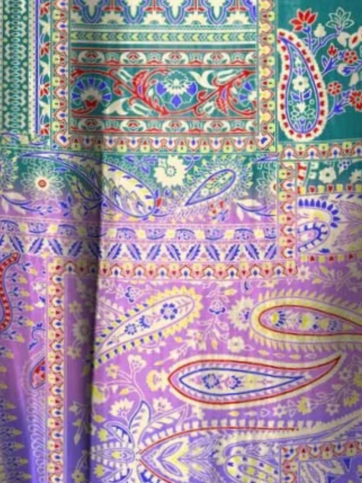 Femmes Motif Cachemire Comme Image Col Rond Confortable Robe Mi-Longue Décontracté