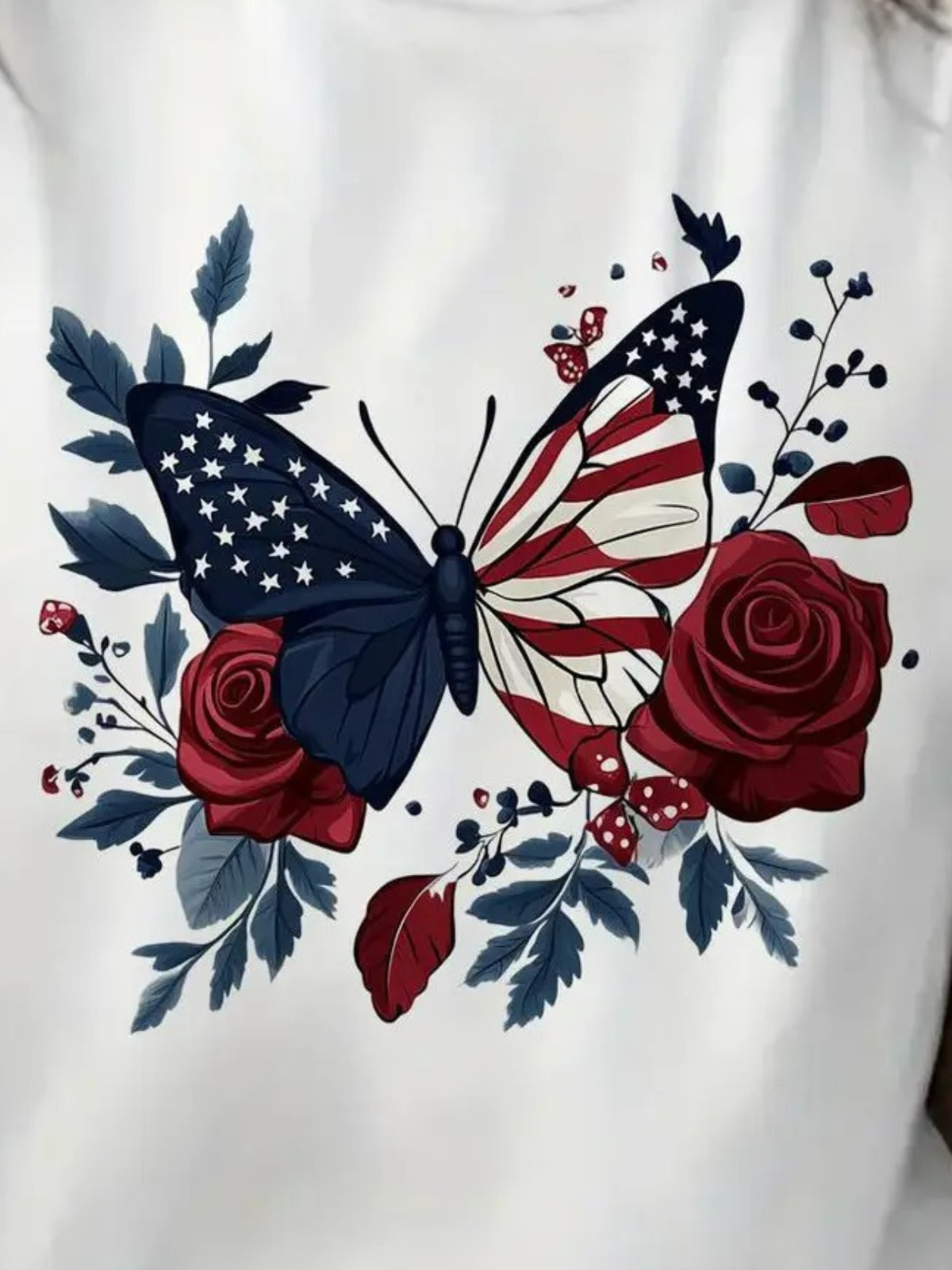 T-shirts Décontracté Été Papillon Micro-élasticité Quotidien Coupe Régulière Manches Courtes Régulier Régulier pour Femmes