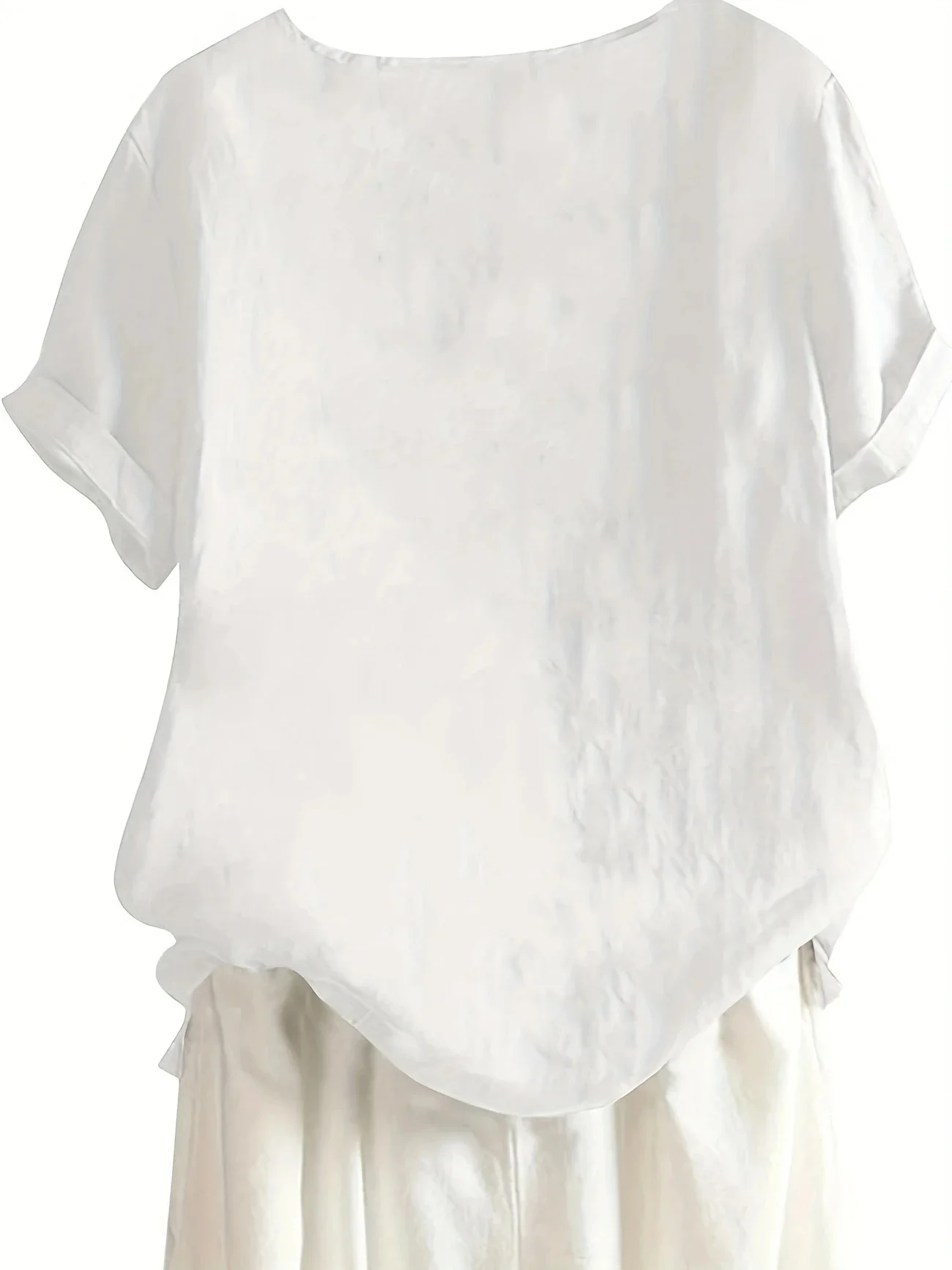 Blouses Femmes Décontracté Floral Été Coton Aucune élasticité Demi Manche Col Rond Régulier Régulier