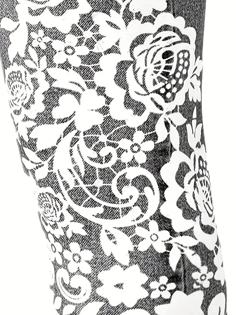 Pantalons Femmes Décontracté Été impression en 3D Naturel Taille Élastique Corsaire Legging Droit T.-N.-L.