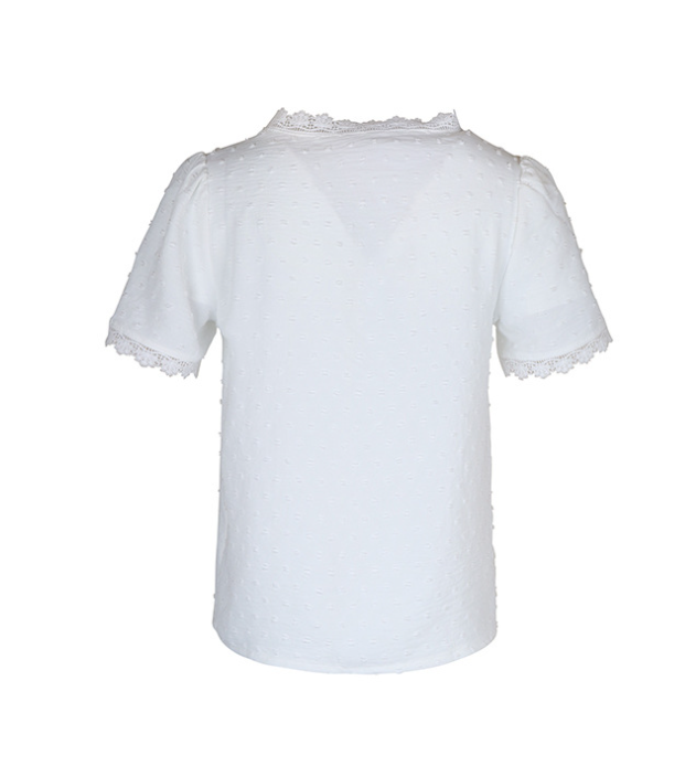 Chemises Femmes Plain en Lin Été Polyester Col V Faire la navette Coupe Régulière Manches Courtes Régulier