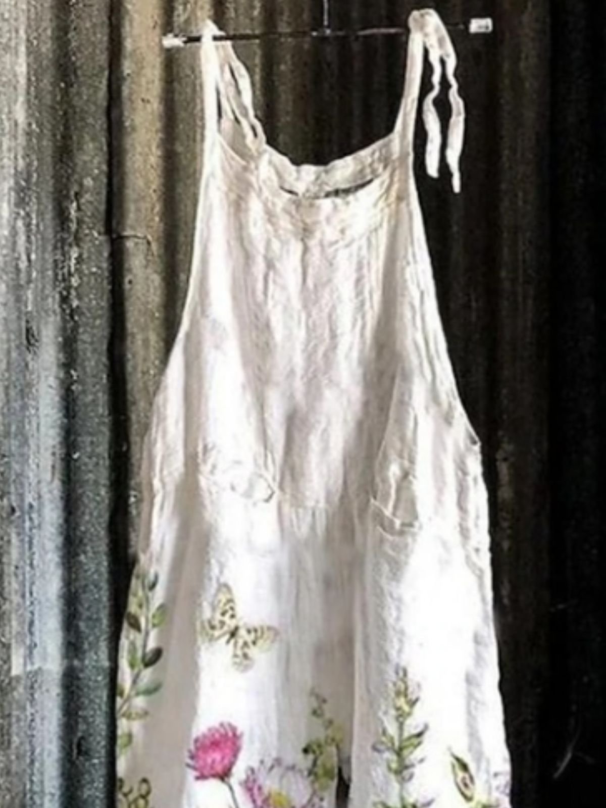 Combinaisons Décontracté Floral Été Coton Micro-élasticité Quotidien Long Trapèze Régulier pour Femmes