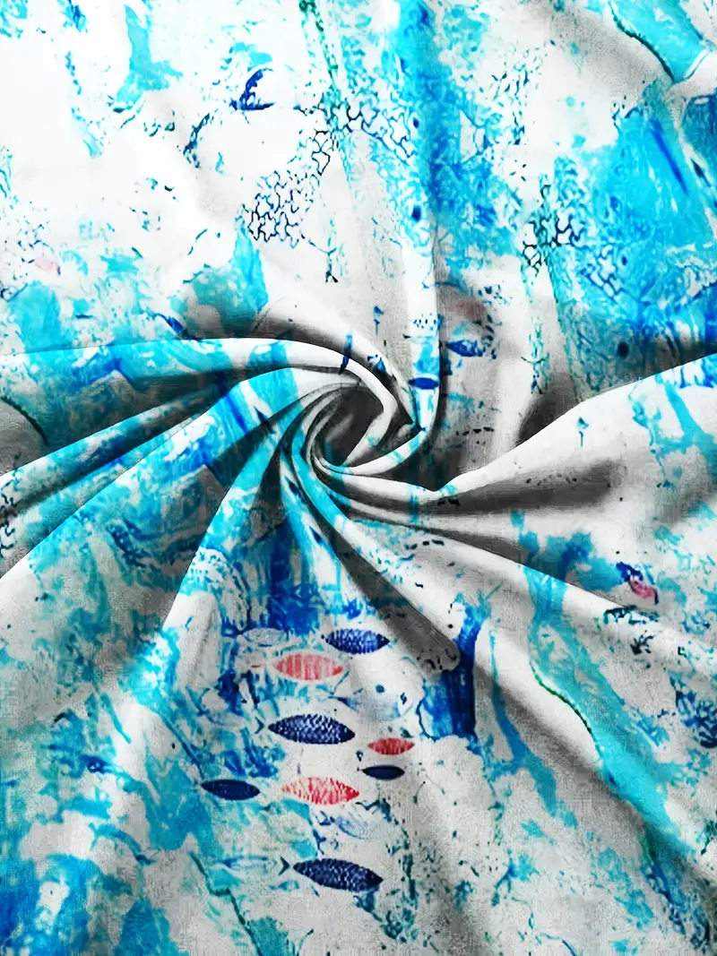 Femmes Marin Vie Comme Image Col V Confortable Robe Mi-Longue Décontracté