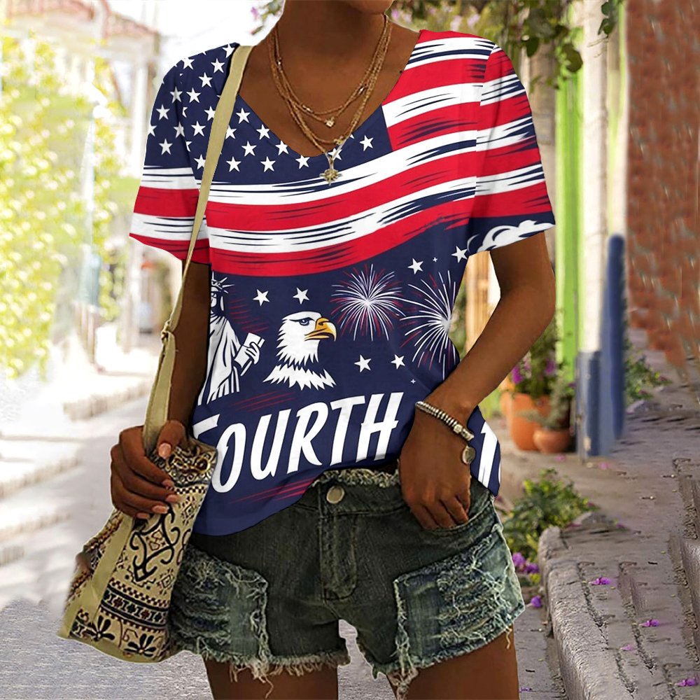 T-shirts Décontracté Floral Été Polyester Micro-élasticité Quotidien Coupe Régulière Manches Courtes Trapèze pour Femmes