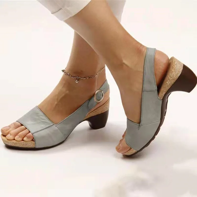 Mocassins Vacances Plain Toutes Les Saisons Faire la navette Talon de Bloc Bout Rond PU Après le laçage PU pour Femmes