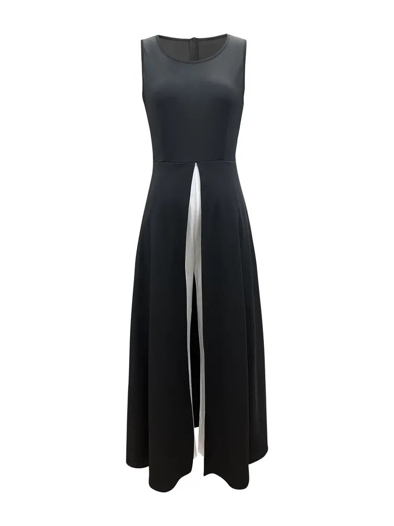 Combinaisons Géométrique Simple Été Tricoté Coupe Régulière Pantalon à la cheville Sans Manches Top Débardeur Élasticité moyenne pour Femmes