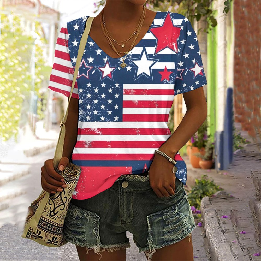 T-shirts Décontracté Floral Été Coton Micro-élasticité Quotidien Coupe Régulière Manches Courtes Régulier pour Femmes