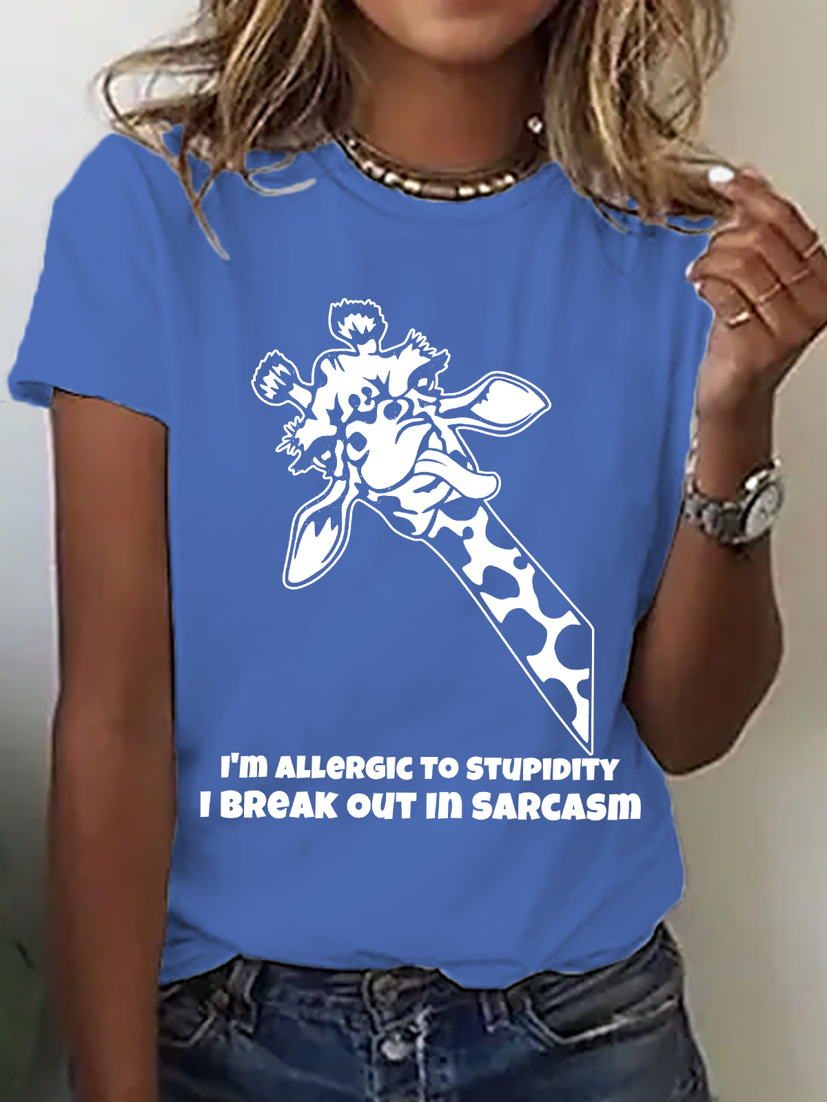 T-shirts Décontracté Imprimé d'Animal Été Quotidien Ample Manches Courtes Col Rond Régulier Droit pour Femmes