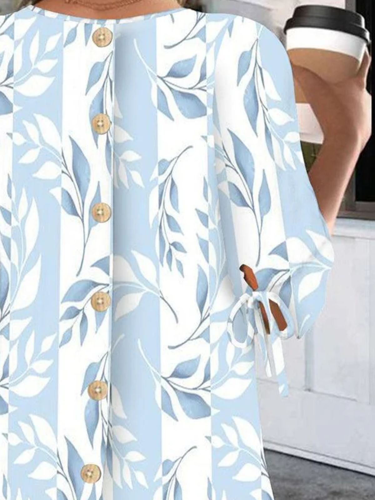 Blouses Femmes Rue Floral Été Manche Ballon Coupe Régulière Demi Manche Régulier Droit Régulier