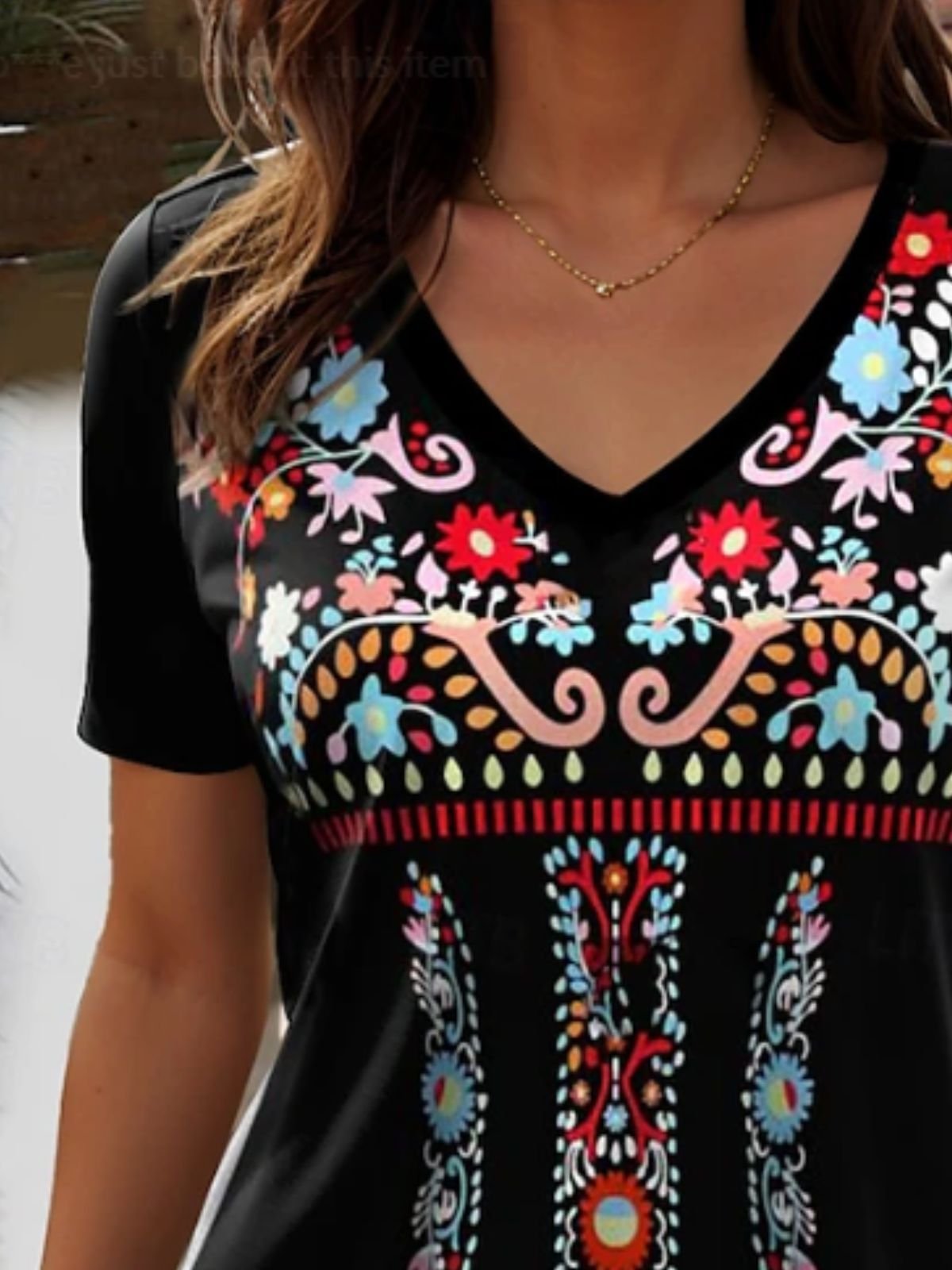T-shirts Femmes Décontracté Floral Été Polyester Micro-élasticité Quotidien Coupe Régulière Manches Courtes Régulier