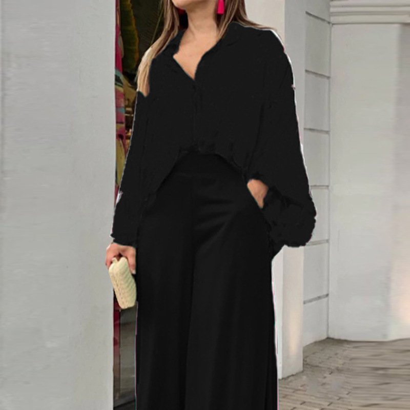 Deux Pièces Ensembles Femmes Géométrique Décontracté Été Polyester Naturel Bal Coupe Régulière Top Avec Pantalons Droit
