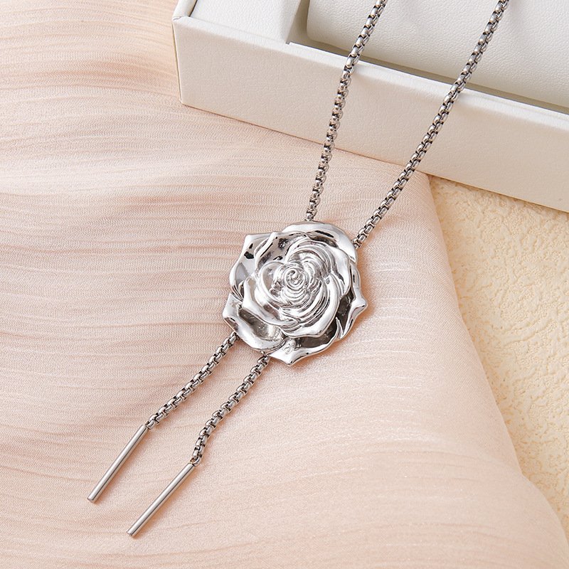 Collier Sexy Bloc de Couleur Toutes Les Saisons Perlé Quotidien Métal ÉPINGLES Style Chaîne Colliers pour Femmes