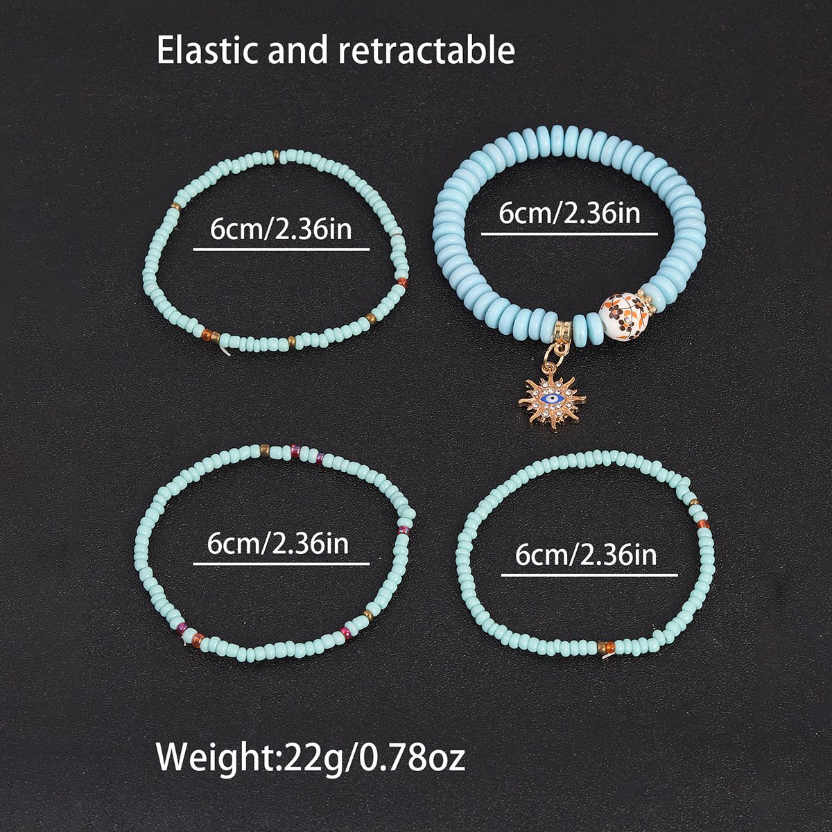 Bracelets Rétro Abstrait Toutes Les Saisons Imprimé Quotidien multicouche Bracelet Céramique pour Femme