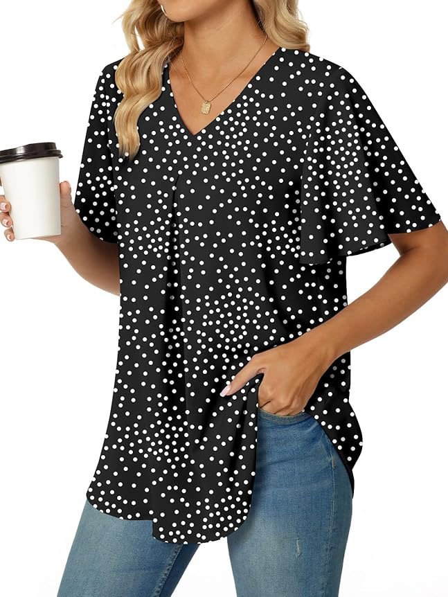 Chemises Femmes Décontracté Floral Été Coton Micro-élasticité Quotidien Coupe Régulière Manches Courtes Régulier