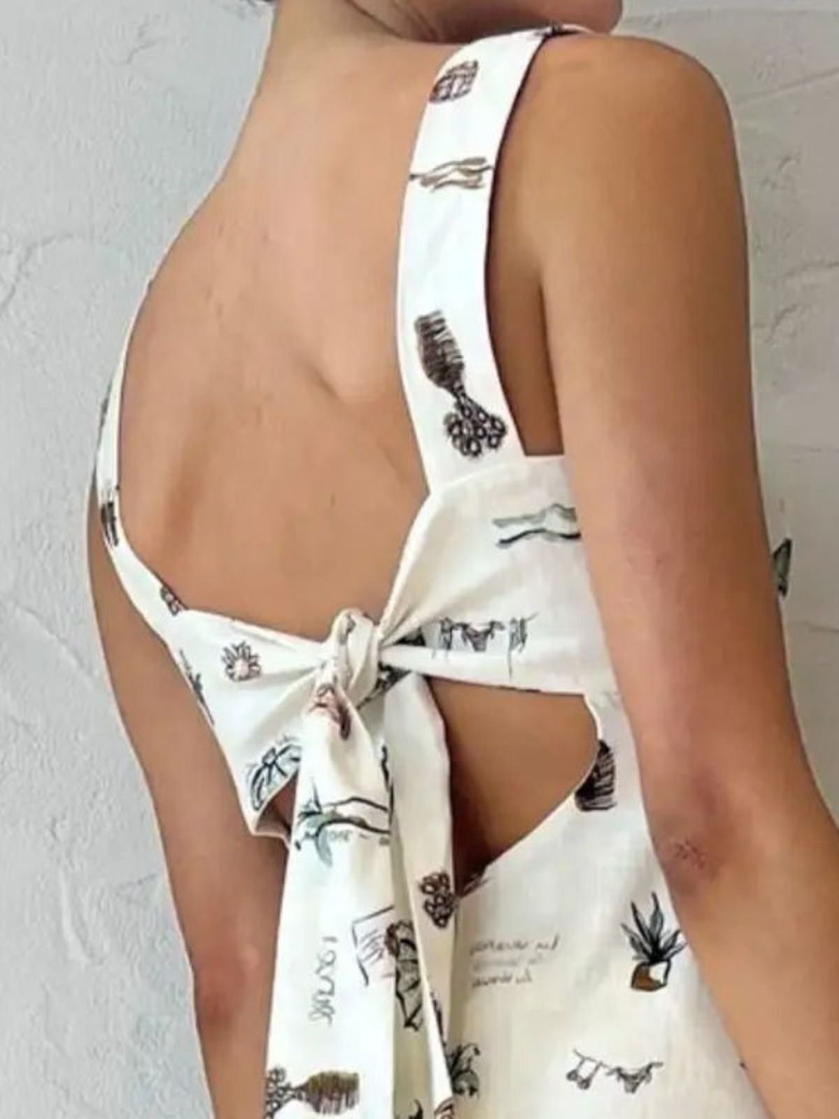 Femmes La peinture Blanc à Bretelles Confortable Robe Maxi Décontracté
