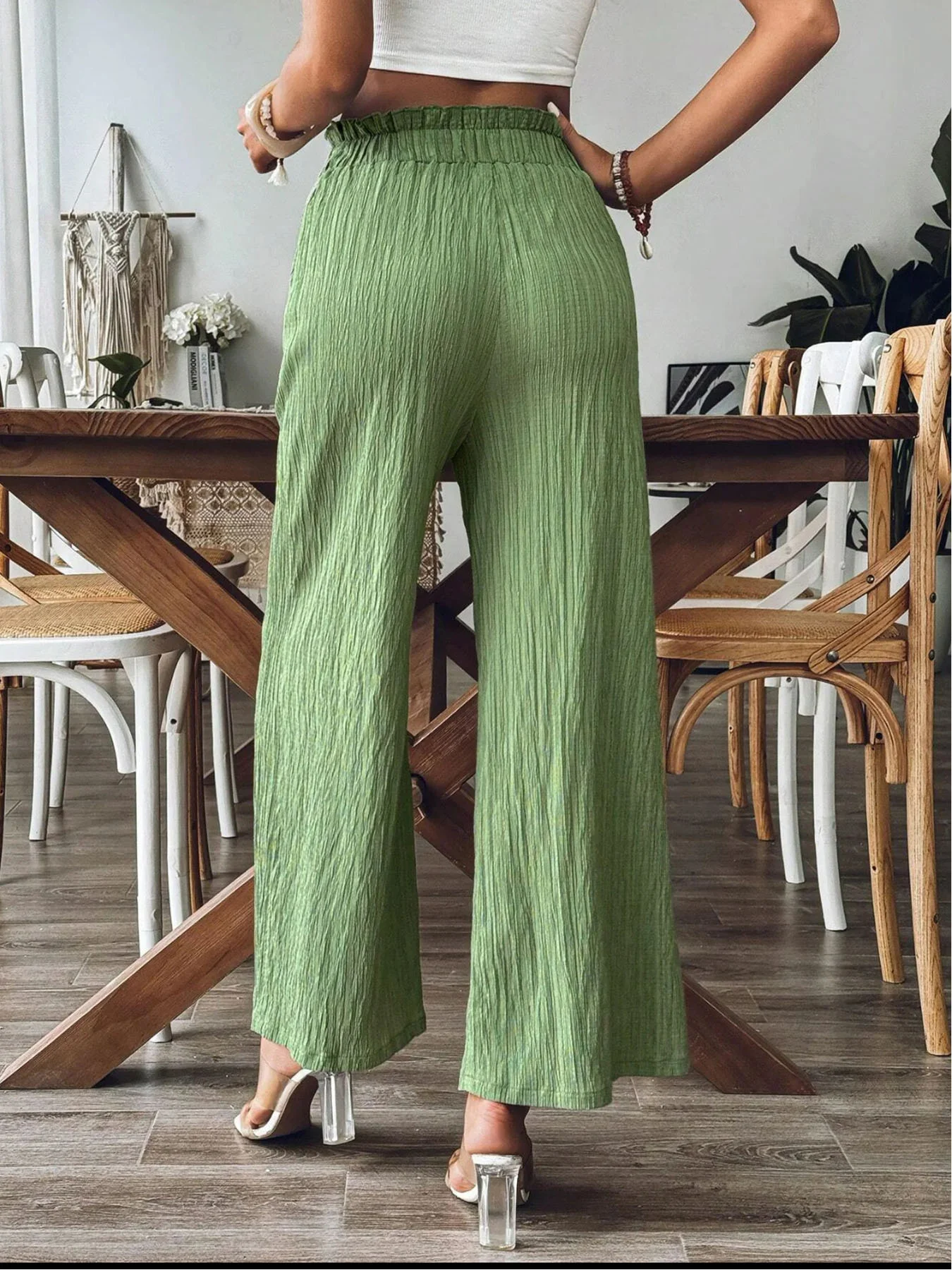 Pantalons Femmes Décontracté Plain Printemps / Automne Micro-élasticité Quotidien Pantalon droit Long Trapèze Régulier