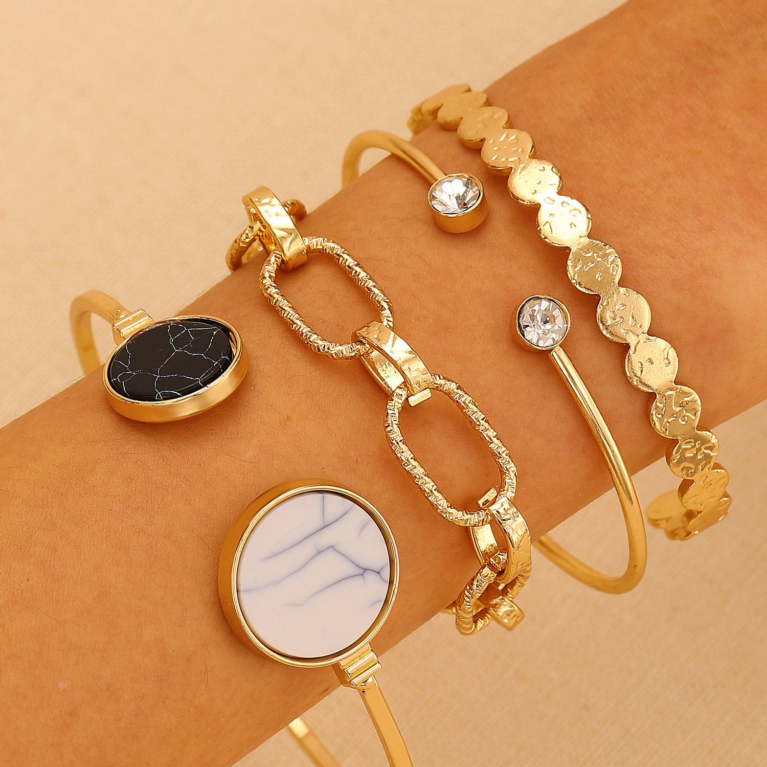Bracelets Femmes Décontracté Floral Toutes Les Saisons Vacances Métal multicouche Bracelet
