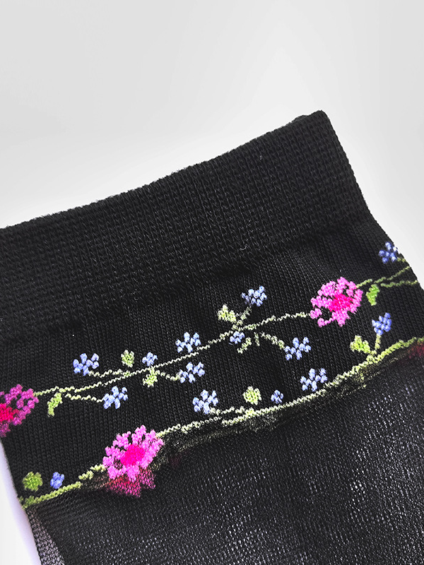 Chaussettes Rétro Bloc de Couleur Toutes Les Saisons Polyester Imprimé Absorber l'Humidité et Évacuer la Sueur Domestique Chaussettes sur le mollet Régulier pour Femmes
