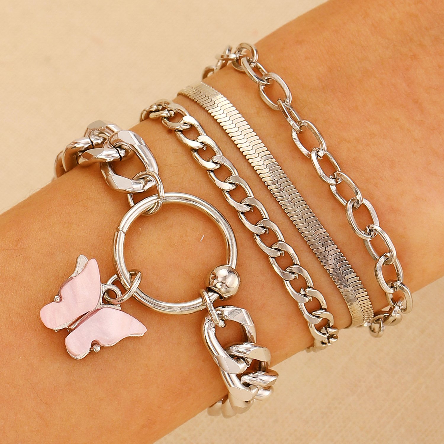 Bracelets Femmes Décontracté Floral Toutes Les Saisons Vacances Métal multicouche Bracelet