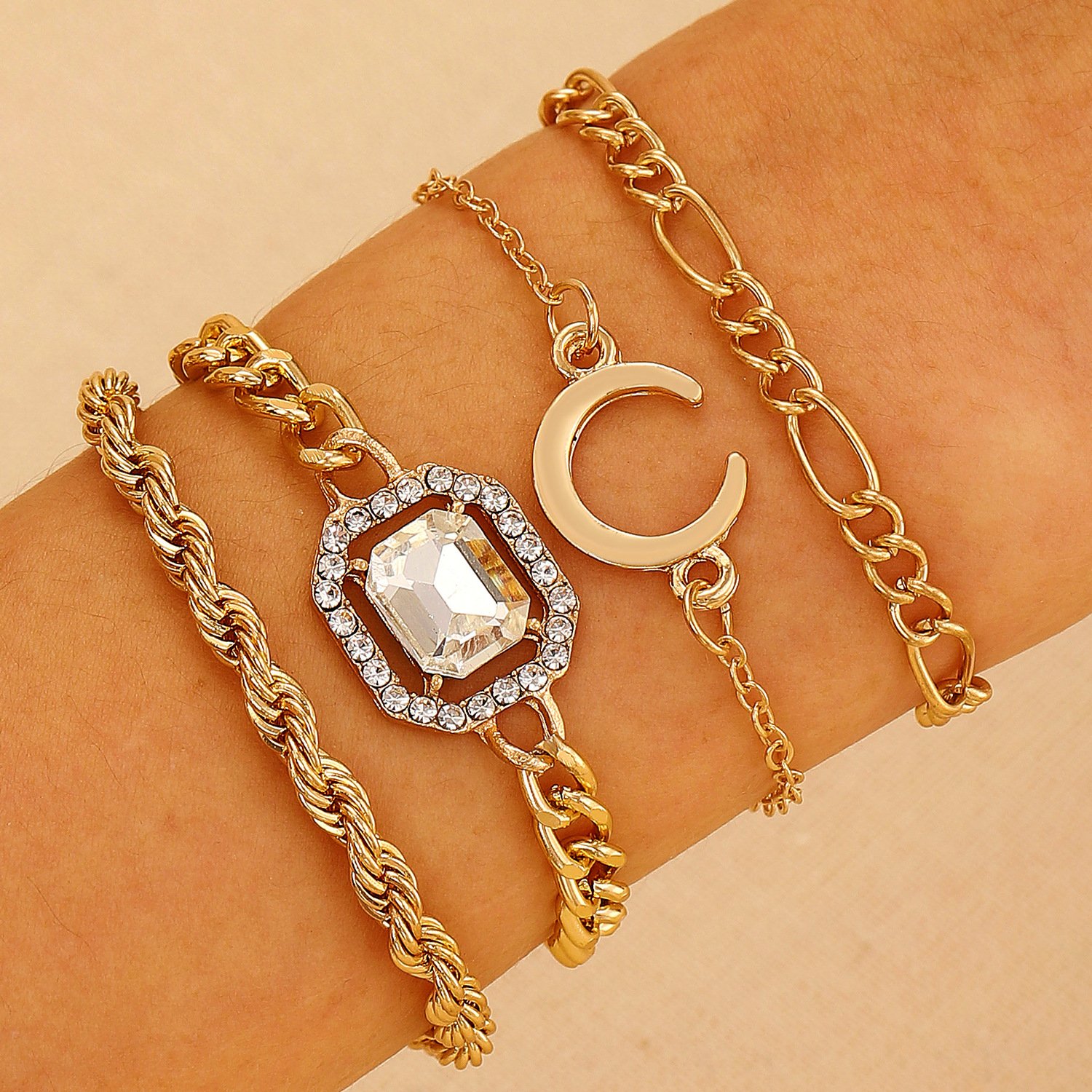 Bracelets Femmes Décontracté Floral Toutes Les Saisons Vacances Métal multicouche Bracelet